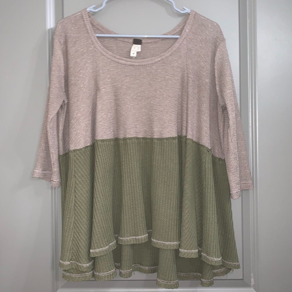 Waffle free people top